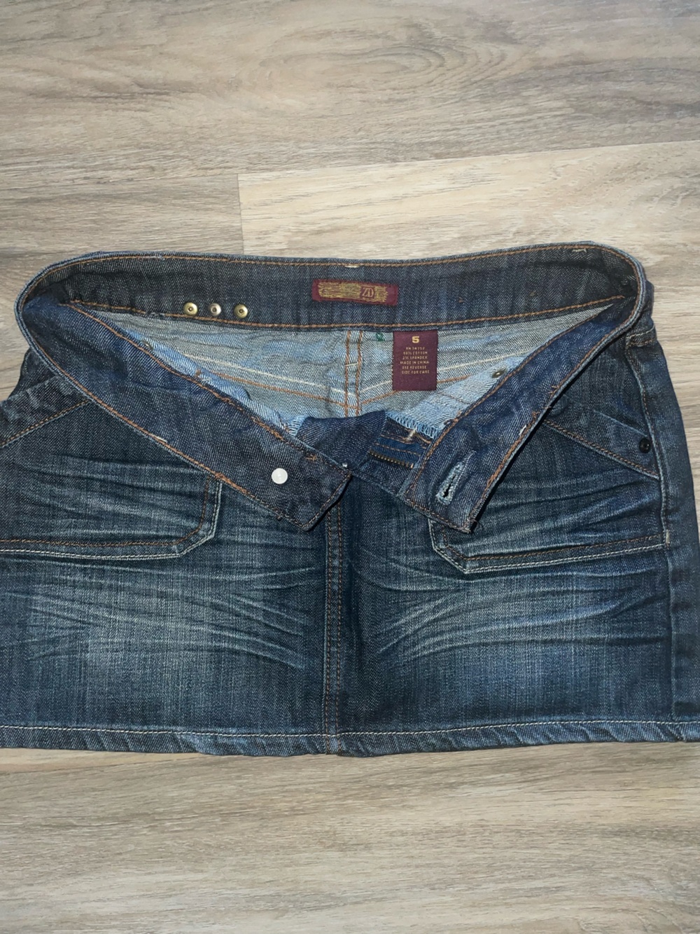 Dark Blue denim mini skirt